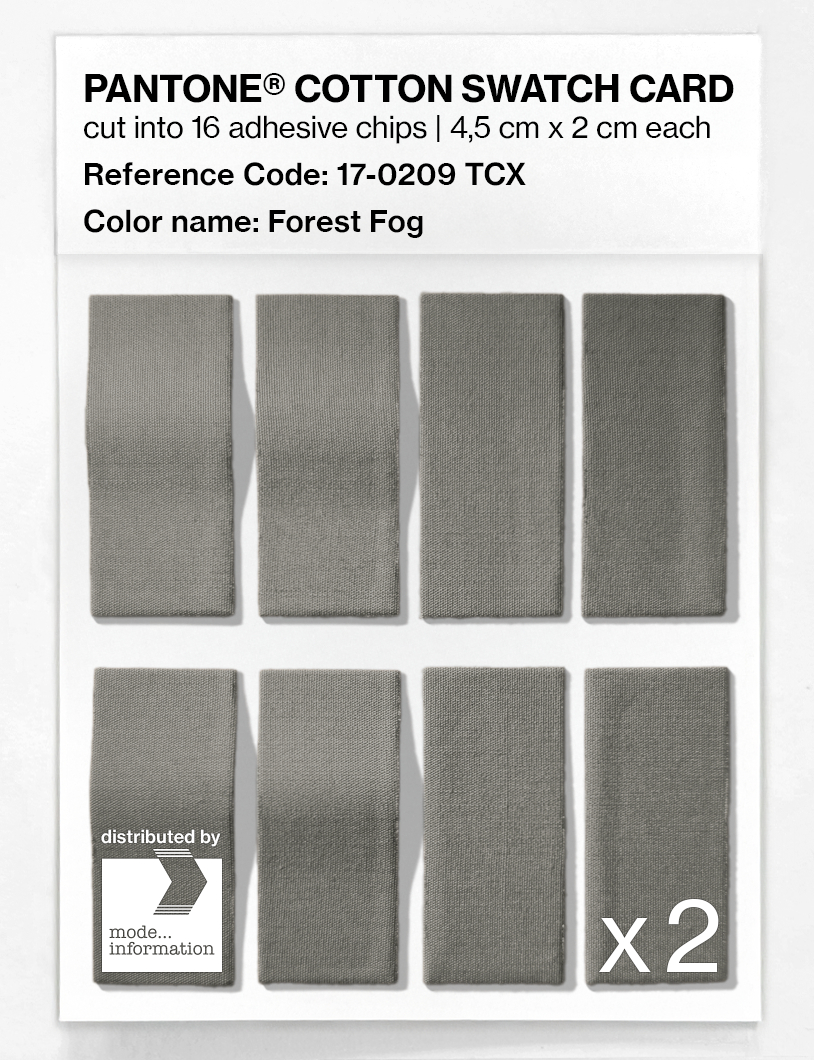 Product image 5 of the product “PANTONE® COTTON SWATCH CARD 17-0209 TCX Forest Fog ”