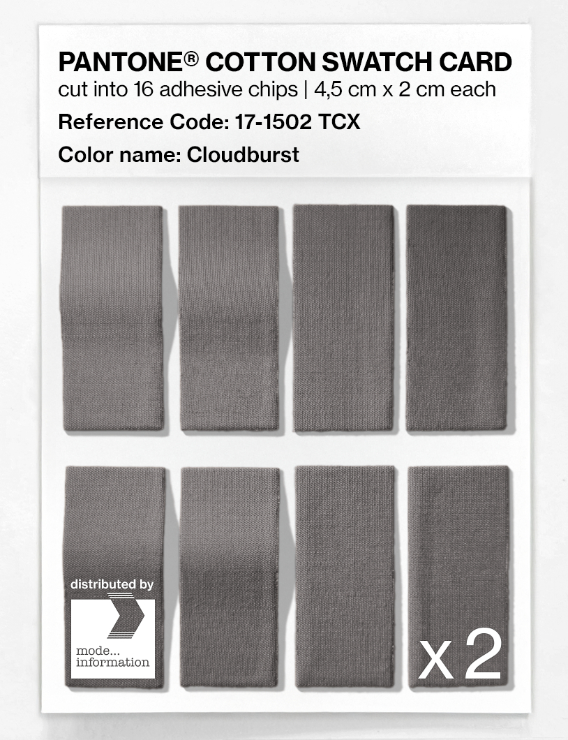 Product image 5 of the product “PANTONE® COTTON SWATCH CARD 17-1502 TCX Cloudburst ”