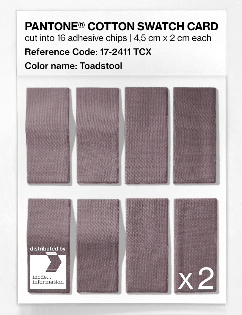 Product image 5 of the product “PANTONE® COTTON SWATCH CARD 17-2411 TCX Toadstool ”
