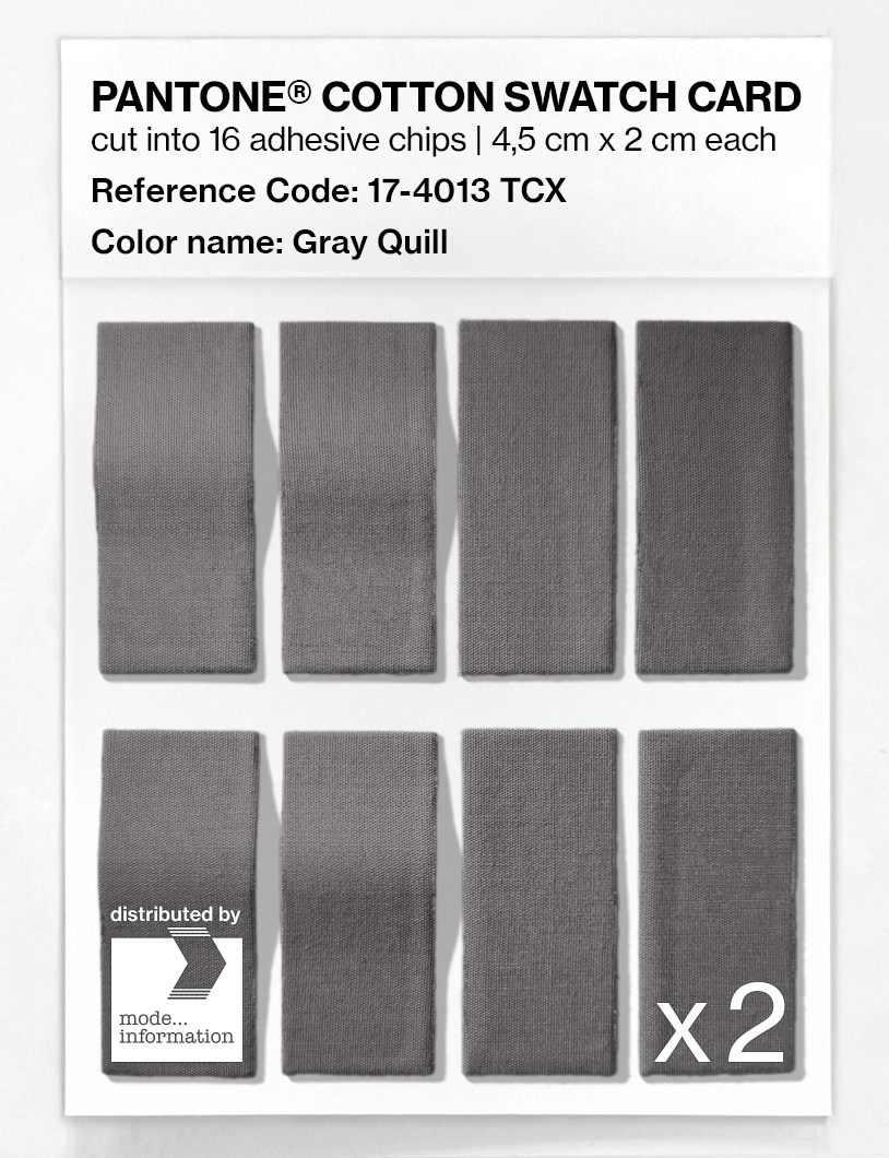 Product image 5 of the product “PANTONE® COTTON SWATCH CARD 17-4013 TCX Gray Quill ”