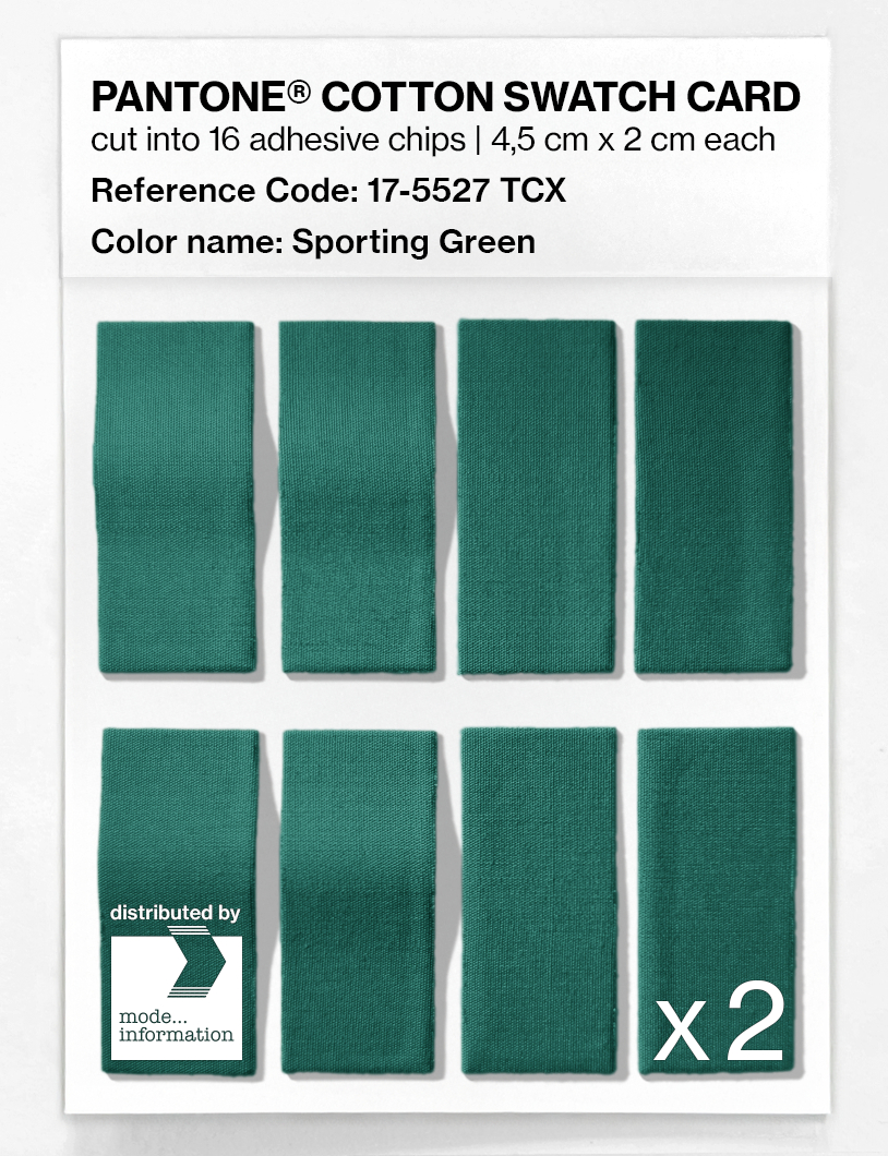 Product image 5 of the product “PANTONE® COTTON SWATCH CARD 17-5527 TCX Sporting Green ”