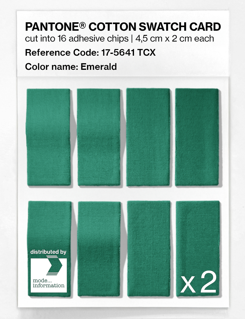 Product image 5 of the product “PANTONE® COTTON SWATCH CARD 17-5641 TCX Emerald ”