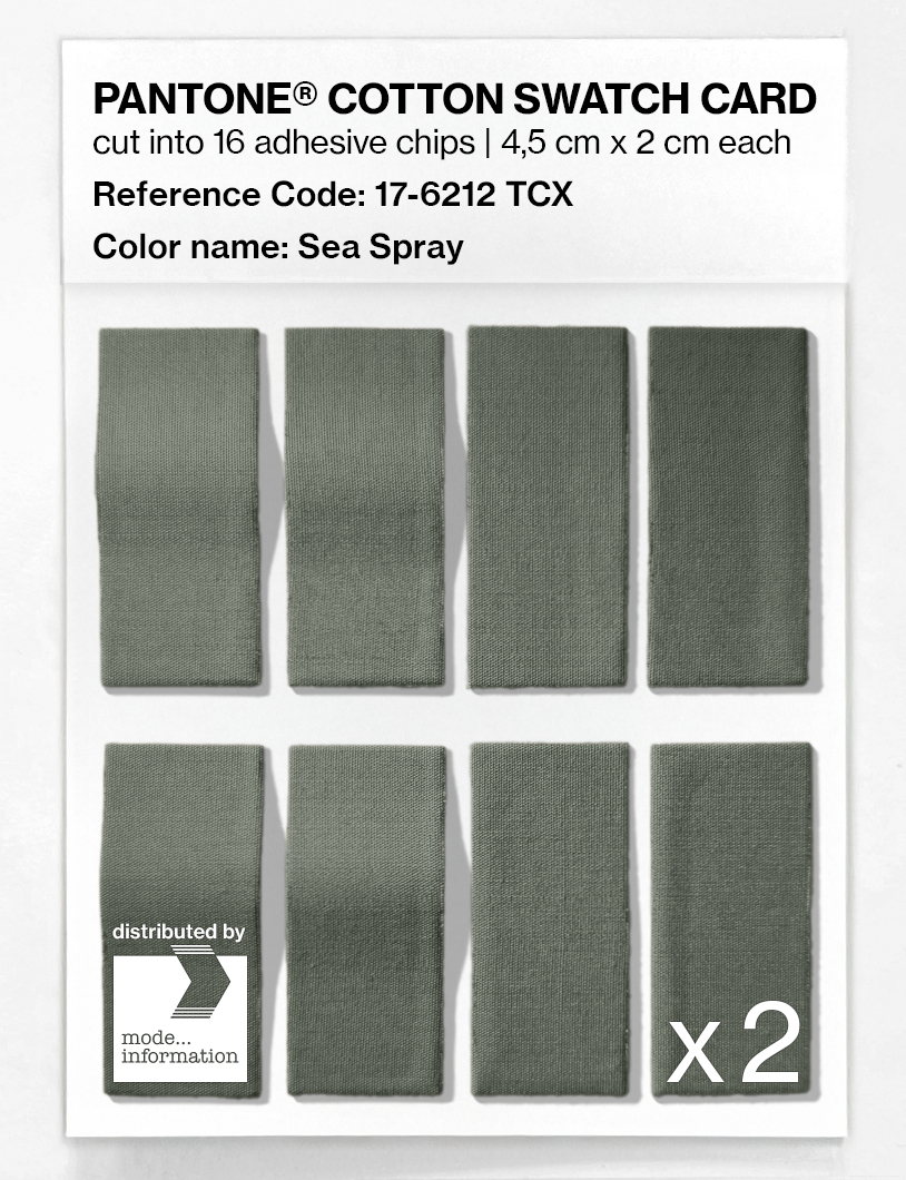 Product image 5 of the product “PANTONE® COTTON SWATCH CARD 17-6212 TCX Sea Spray ”