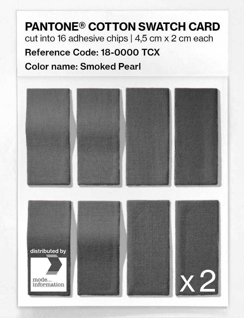 Product image 5 of the product “PANTONE® COTTON SWATCH CARD 18-0000 TCX Smoked Pearl ”