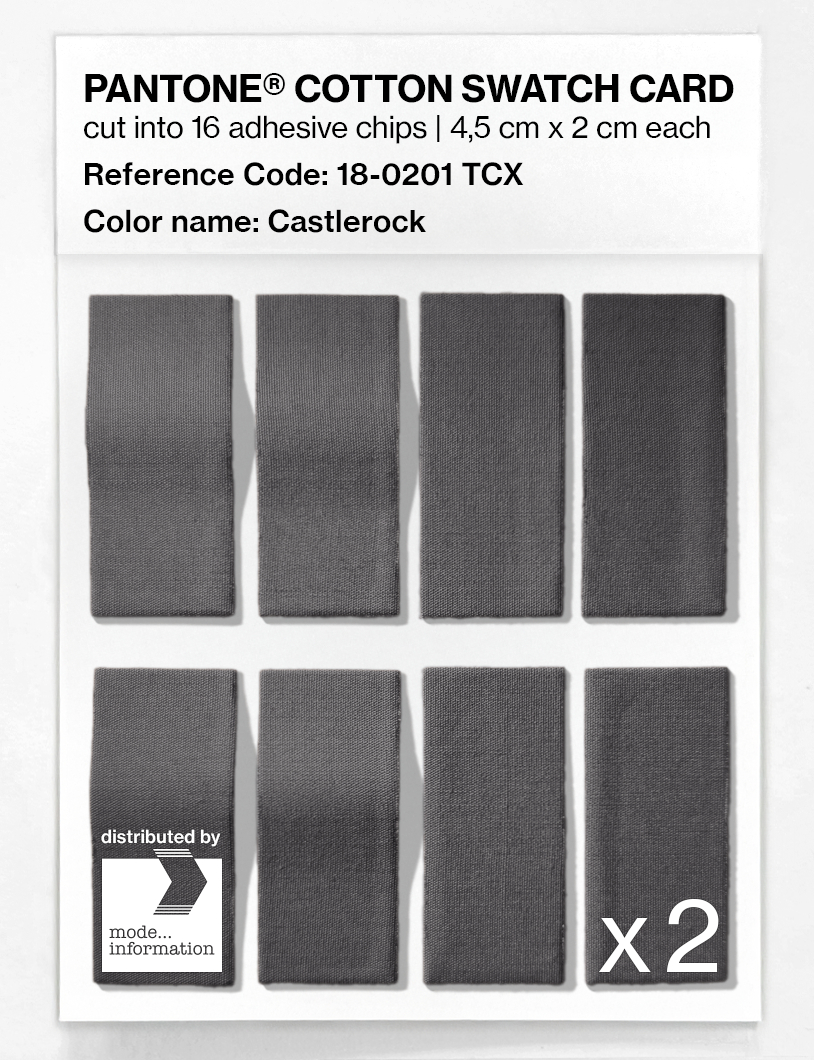 Product image 5 of the product “PANTONE® COTTON SWATCH CARD 18-0201 TCX Castlerock ”