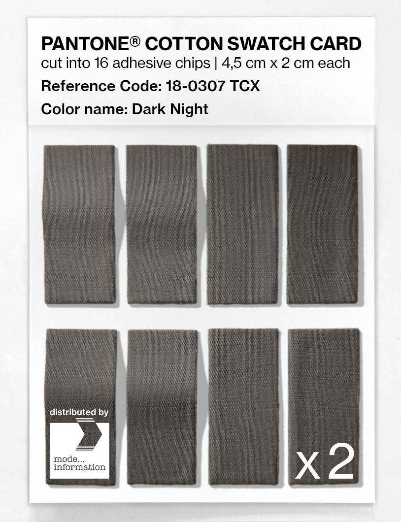 Product image 5 of the product “PANTONE® COTTON SWATCH CARD 18-0307 TCX Dark Night ”