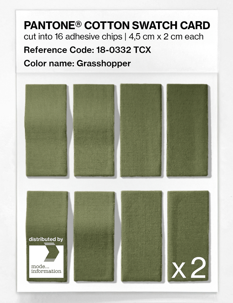 Product image 5 of the product “PANTONE® COTTON SWATCH CARD 18-0332 TCX Grasshopper ”