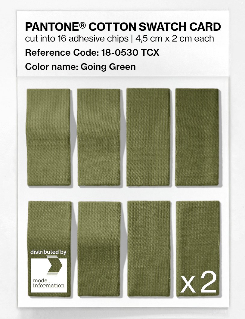 Product image 5 of the product “PANTONE® COTTON SWATCH CARD 18-0530 TCX Going Green ”