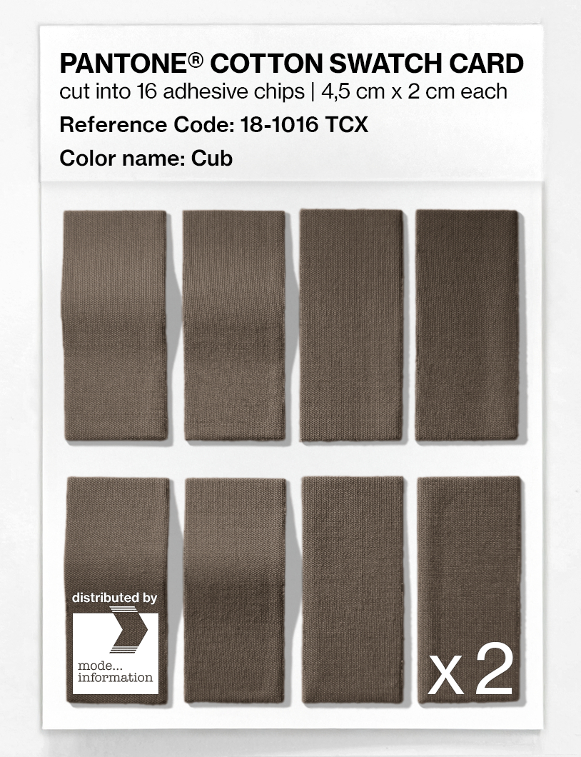 Product image 5 of the product “PANTONE® COTTON SWATCH CARD 18-1016 TCX Cub ”