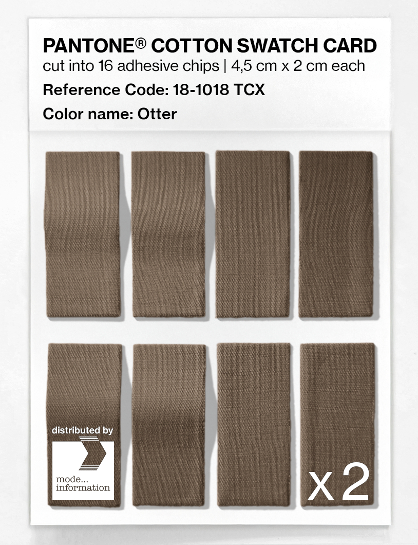 Product image 5 of the product “PANTONE® COTTON SWATCH CARD 18-1018 TCX Otter ”