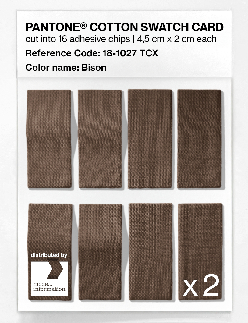 Product image 5 of the product “PANTONE® COTTON SWATCH CARD 18-1027 TCX Bison ”