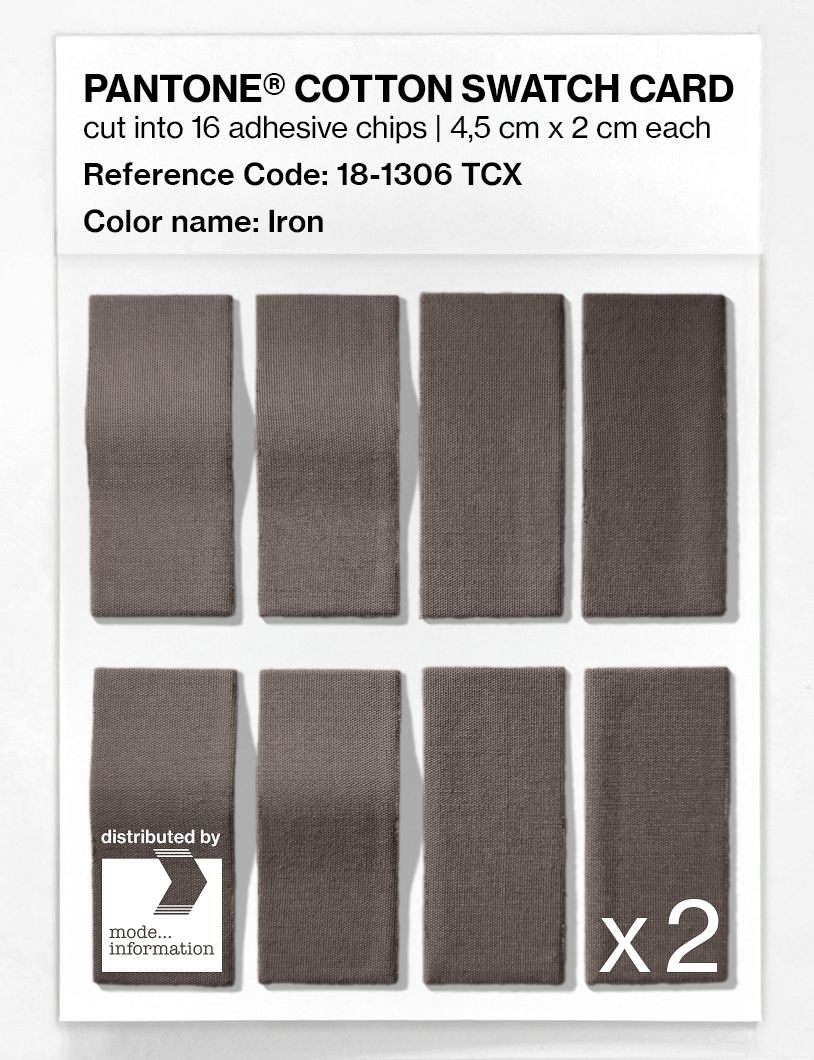 Product image 5 of the product “PANTONE® COTTON SWATCH CARD 18-1306 TCX Iron ”