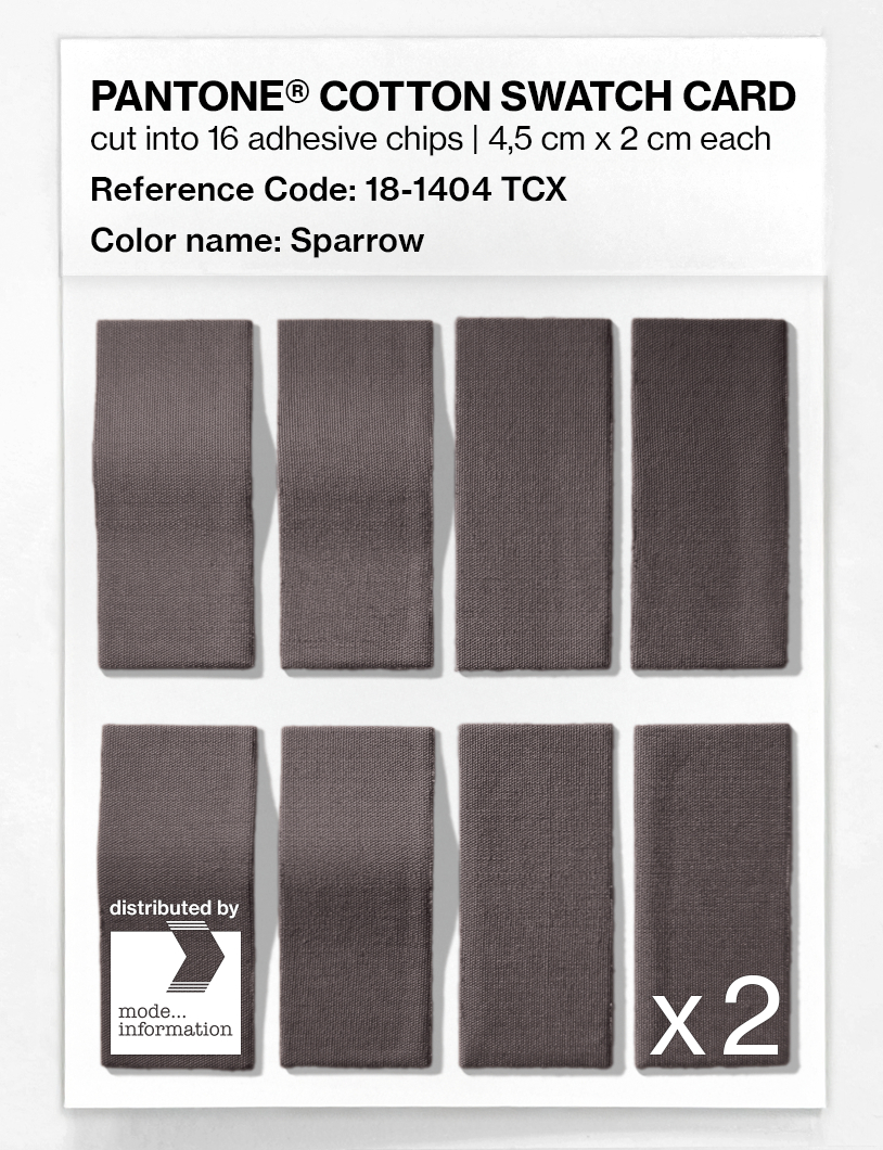 Product image 5 of the product “PANTONE® COTTON SWATCH CARD 18-1404 TCX Sparrow ”