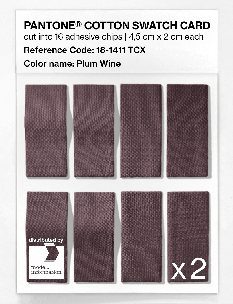 Product image 5 of the product “PANTONE® COTTON SWATCH CARD 18-1411 TCX Plum Wine ”