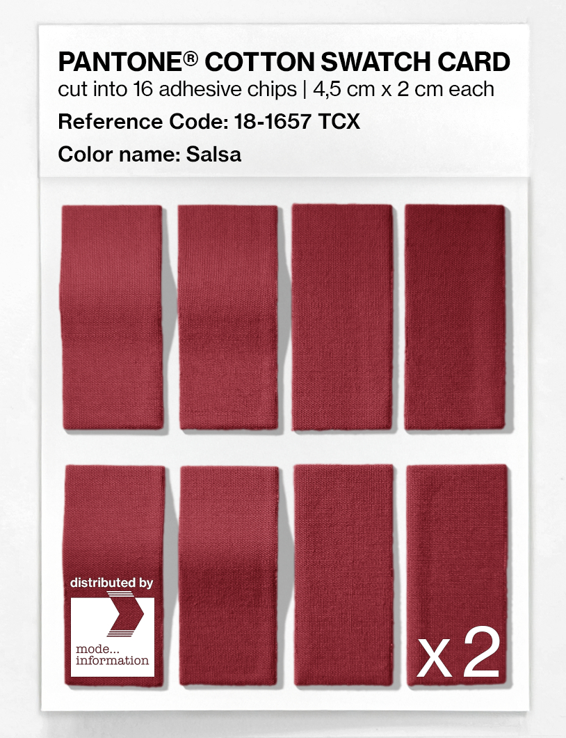 Product image 5 of the product “PANTONE® COTTON SWATCH CARD 18-1657 TCX Salsa ”