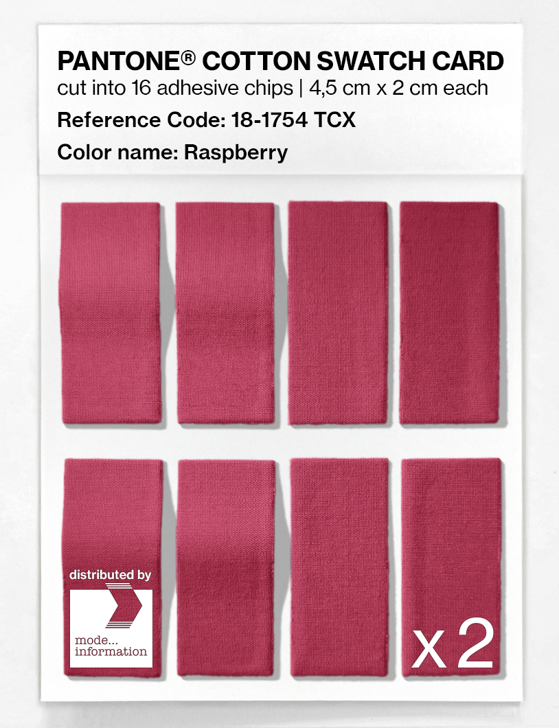 Product image 5 of the product “PANTONE® COTTON SWATCH CARD 18-1754 TCX Raspberry ”
