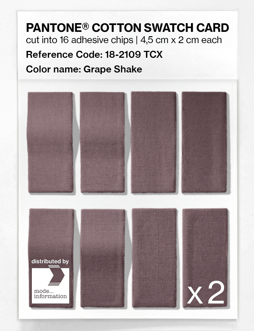 Product image 5 of the product “PANTONE® COTTON SWATCH CARD 18-2109 TCX Grape Shake ”