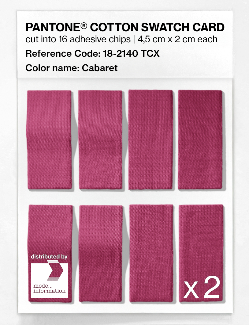 Product image 5 of the product “PANTONE® COTTON SWATCH CARD 18-2140 TCX Cabaret ”
