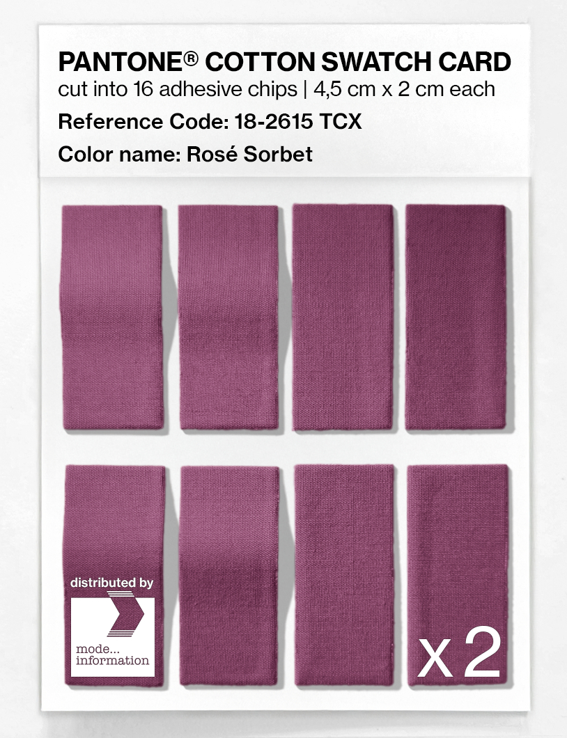 Product image 5 of the product “PANTONE® COTTON SWATCH CARD 18-2615 TCX Rosé Sorbet ”