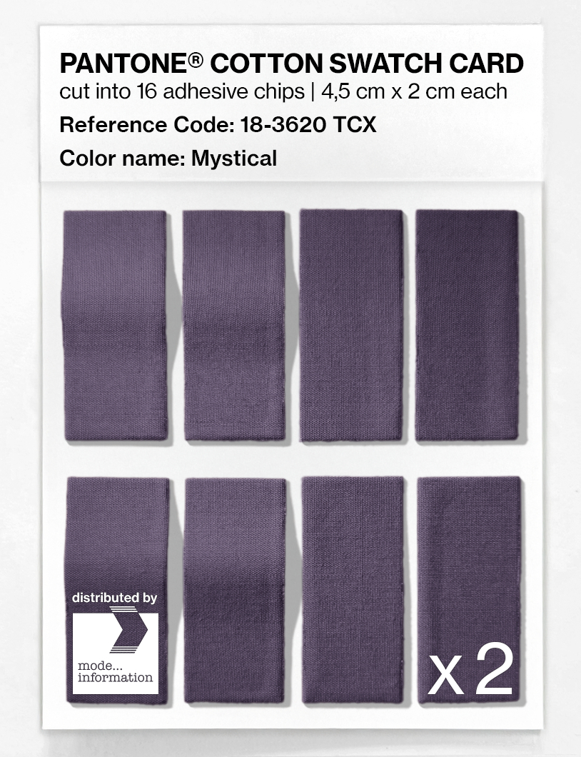 Product image 5 of the product “PANTONE® COTTON SWATCH CARD 18-3620 TCX Mystical ”