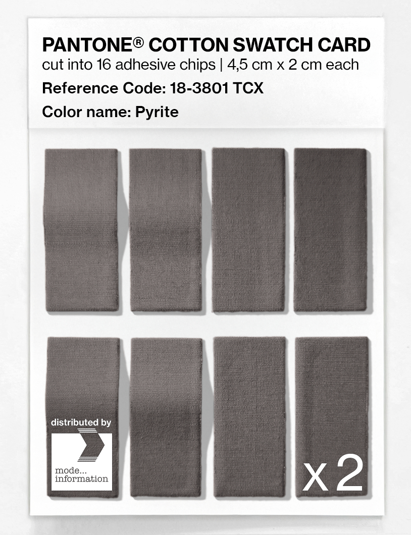 Product image 5 of the product “PANTONE® COTTON SWATCH CARD 18-3801 TCX Pyrite ”
