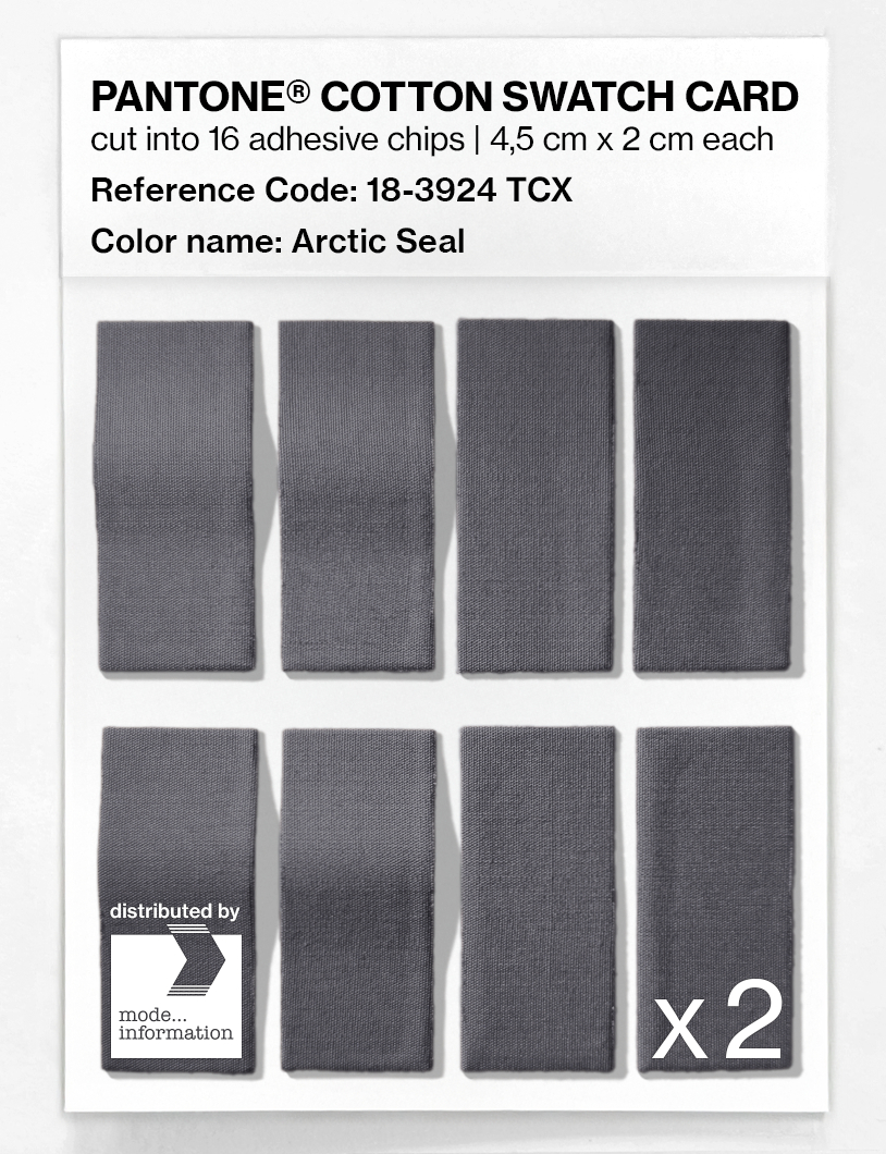 Product image 5 of the product “PANTONE® COTTON SWATCH CARD 18-3924 TCX Arctic Seal ”