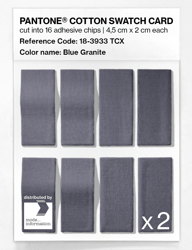 Product image 5 of the product “PANTONE® COTTON SWATCH CARD 18-3933 TCX Blue Granite ”