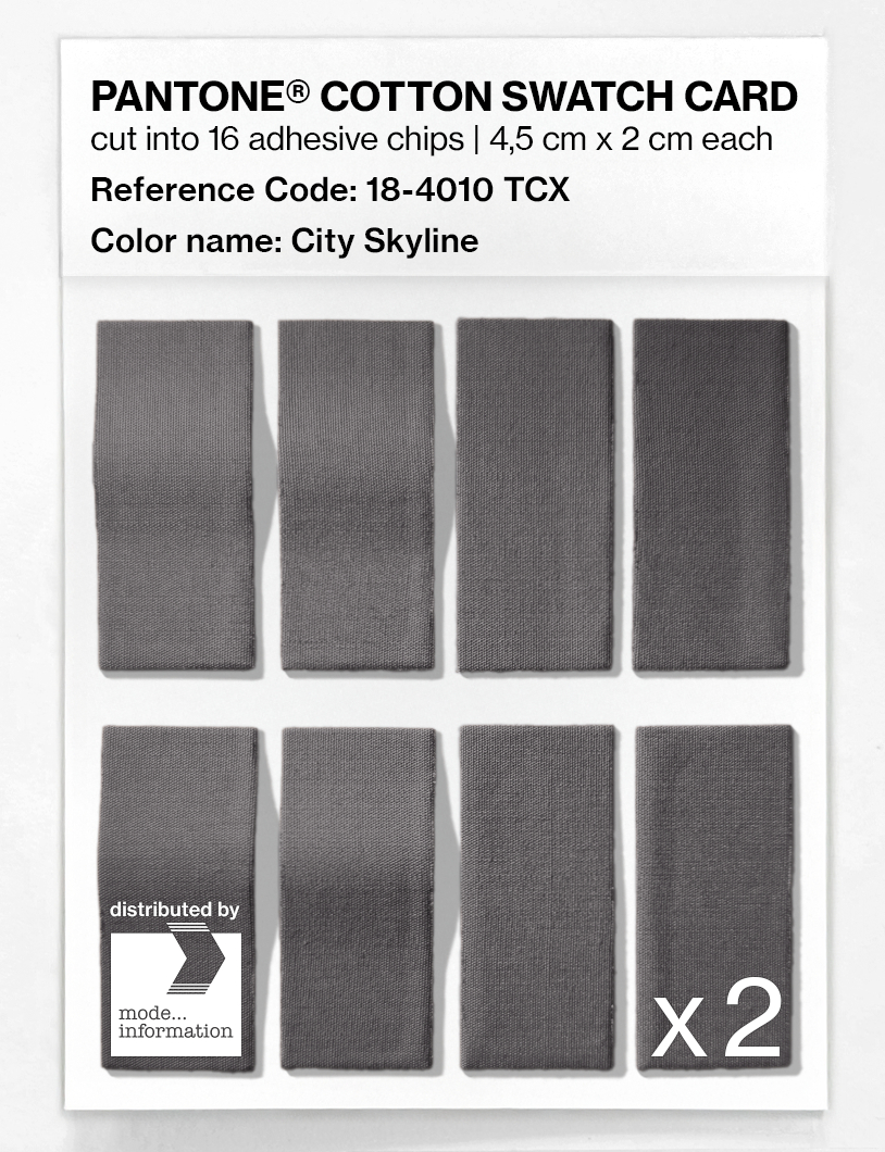 Product image 5 of the product “PANTONE® COTTON SWATCH CARD 18-4010 TCX City Skyline ”