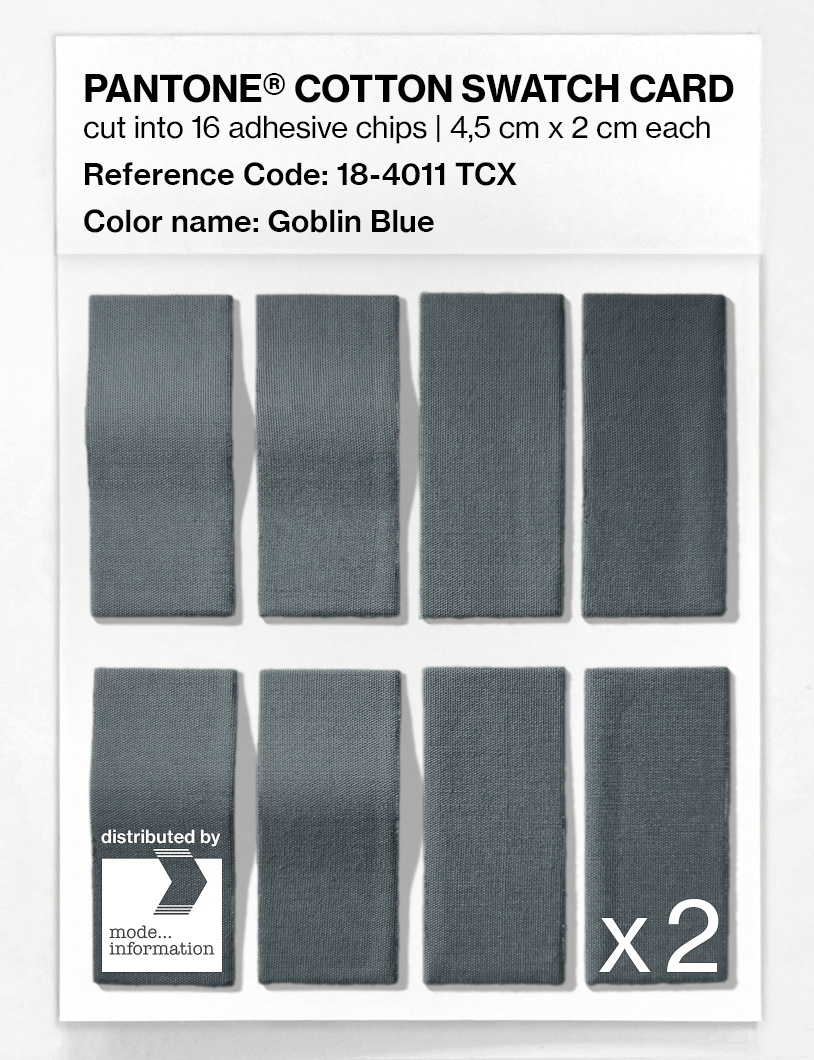 Product image 5 of the product “PANTONE® COTTON SWATCH CARD 18-4011 TCX Goblin Blue ”