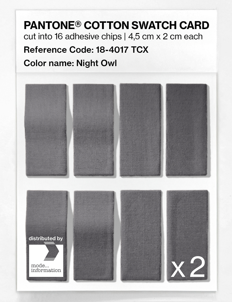 Product image 5 of the product “PANTONE® COTTON SWATCH CARD 18-4017 TCX Night Owl ”