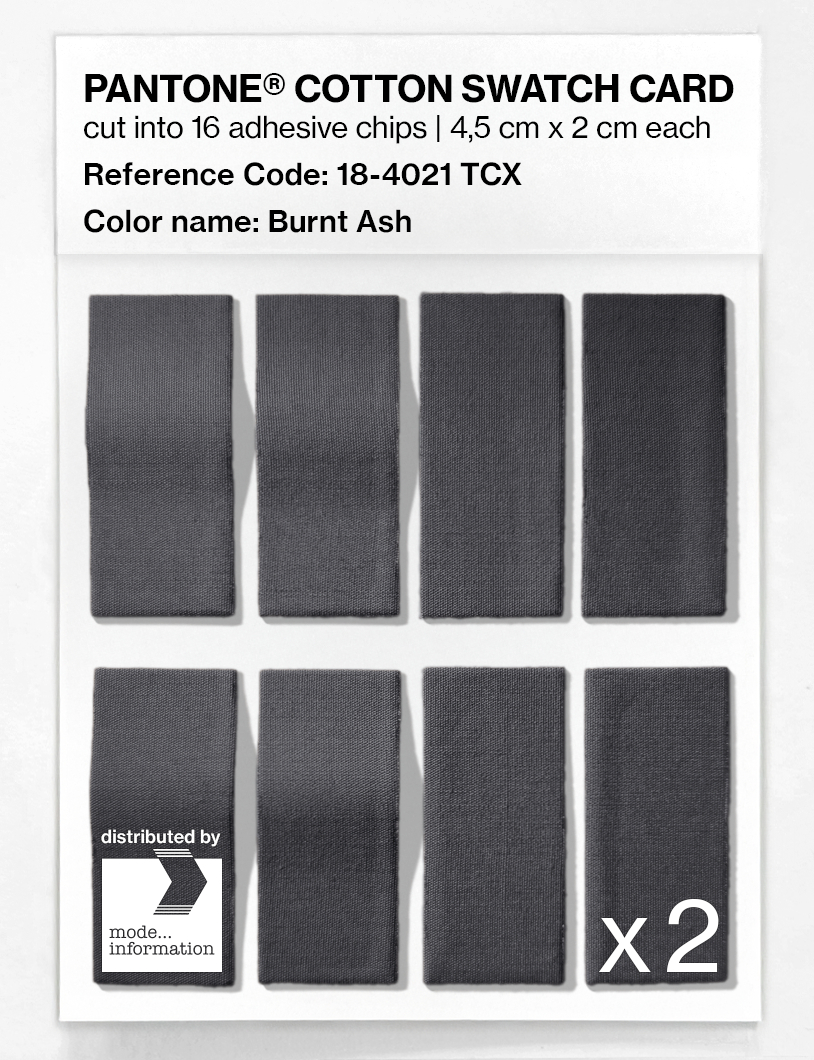 Product image 5 of the product “PANTONE® COTTON SWATCH CARD 18-4021 TCX Burnt Ash ”