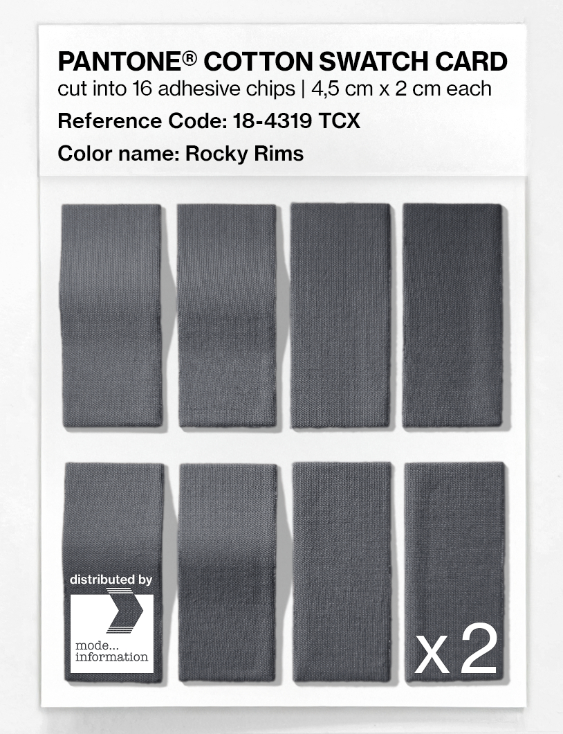 Product image 5 of the product “PANTONE® COTTON SWATCH CARD 18-4319 TCX Rocky Rims ”