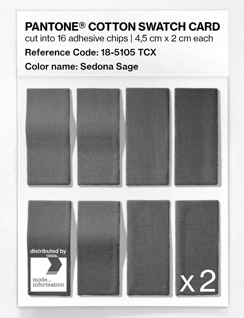 Product image 5 of the product “PANTONE® COTTON SWATCH CARD 18-5105 TCX Sedona Sage ”