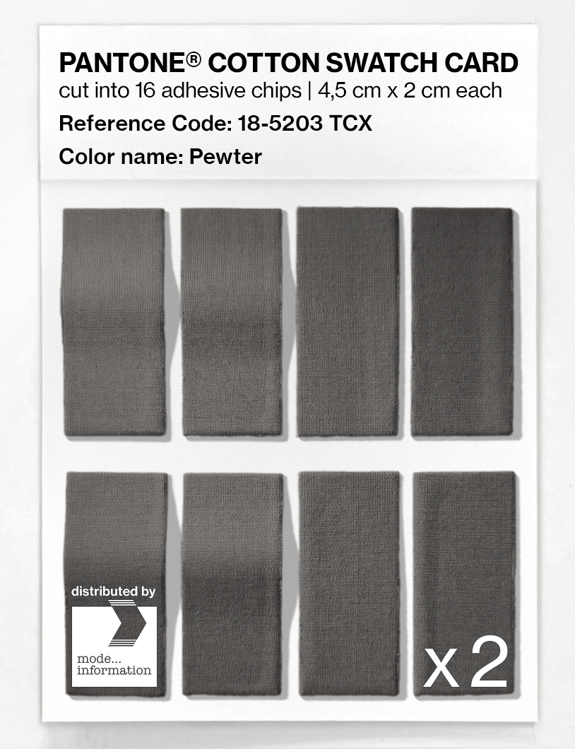 Product image 5 of the product “PANTONE® COTTON SWATCH CARD 18-5203 TCX Pewter ”