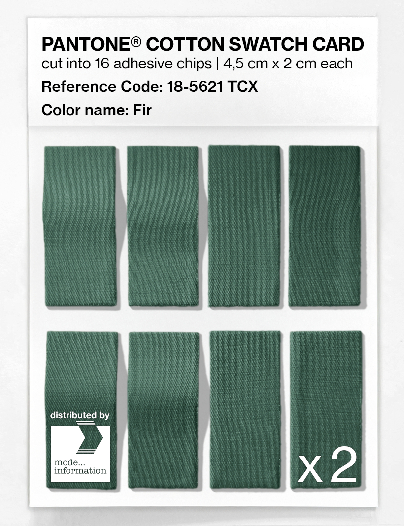 Product image 5 of the product “PANTONE® COTTON SWATCH CARD 18-5621 TCX Fir ”