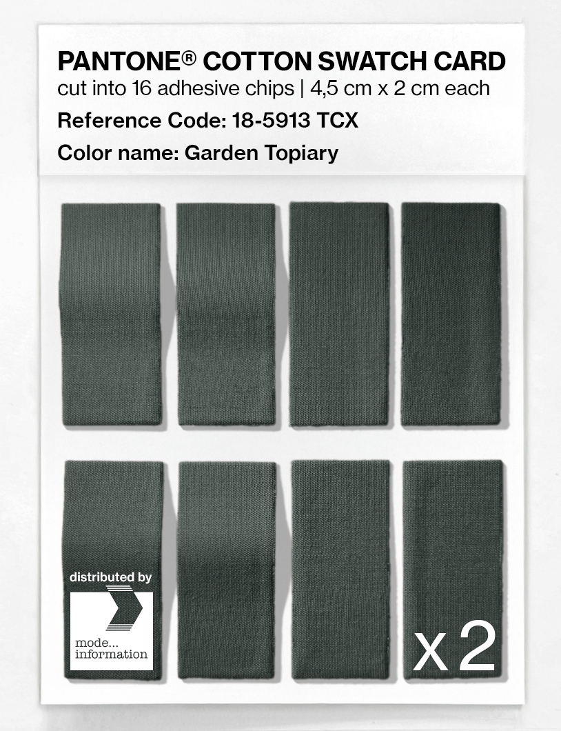 Product image 5 of the product “PANTONE® COTTON SWATCH CARD 18-5913 TCX Garden Topiary ”