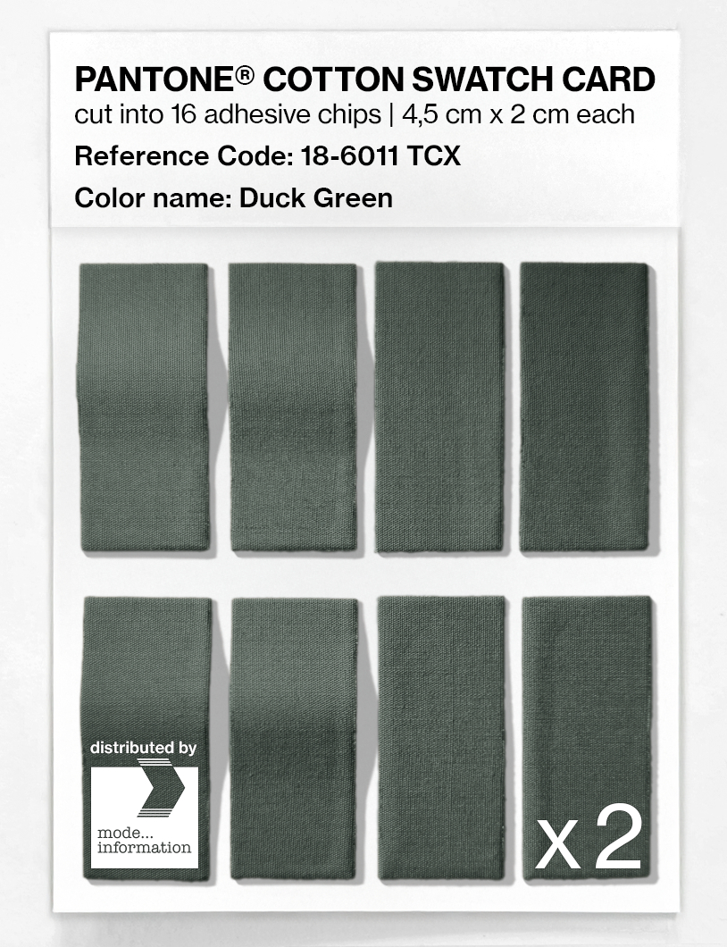 Product image 5 of the product “PANTONE® COTTON SWATCH CARD 18-6011 TCX Duck Green ”