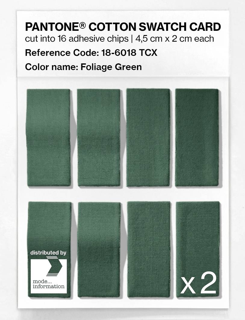 Product image 5 of the product “PANTONE® COTTON SWATCH CARD 18-6018 TCX Foliage Green ”