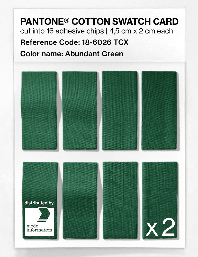 Product image 5 of the product “PANTONE® COTTON SWATCH CARD 18-6026 TCX Abundant Green ”