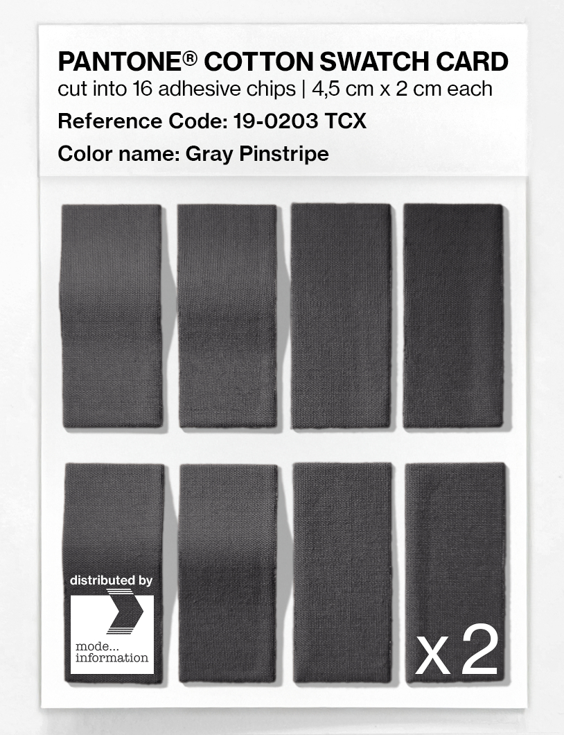 Artikelbild 5 des Artikels “PANTONE® COTTON SWATCH CARD 19-0203 TCX Gray Pinstripe “