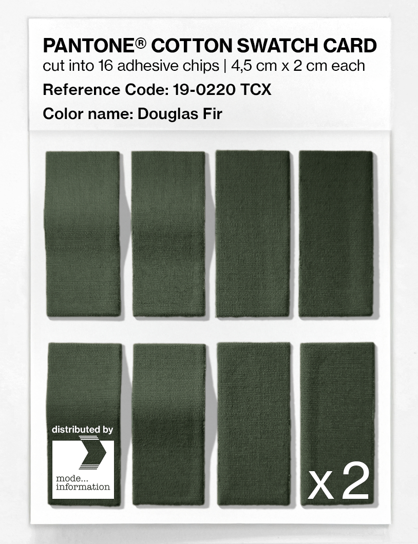 Product image 5 of the product “PANTONE® COTTON SWATCH CARD 19-0220 TCX Douglas Fir ”