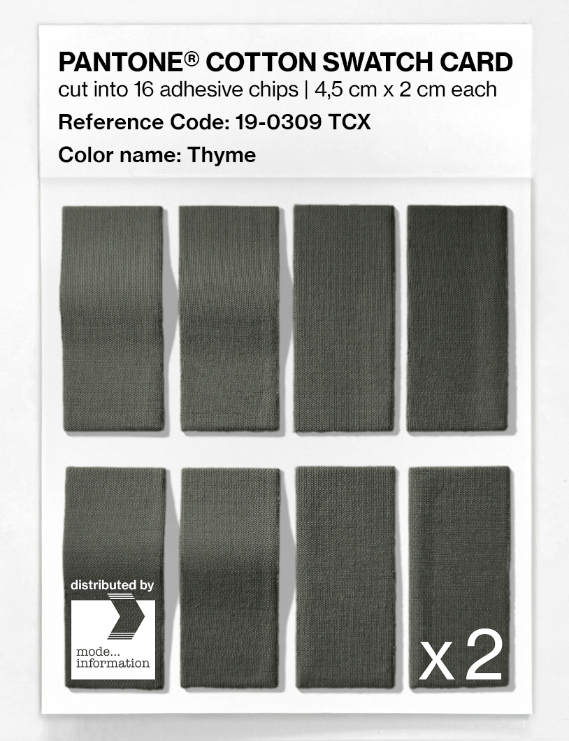 Product image 5 of the product “PANTONE® COTTON SWATCH CARD 19-0309 TCX Thyme ”