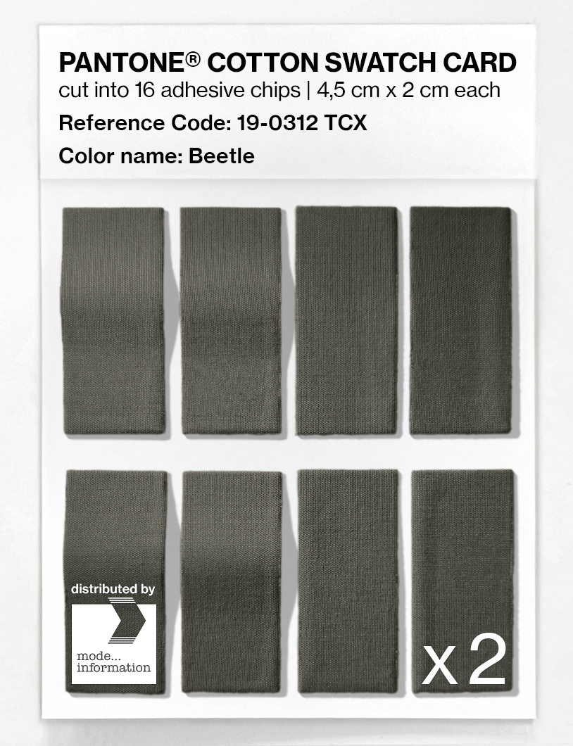 Product image 5 of the product “PANTONE® COTTON SWATCH CARD 19-0312 TCX Beetle ”