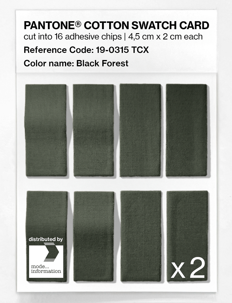 Product image 5 of the product “PANTONE® COTTON SWATCH CARD 19-0315 TCX Black Forest ”