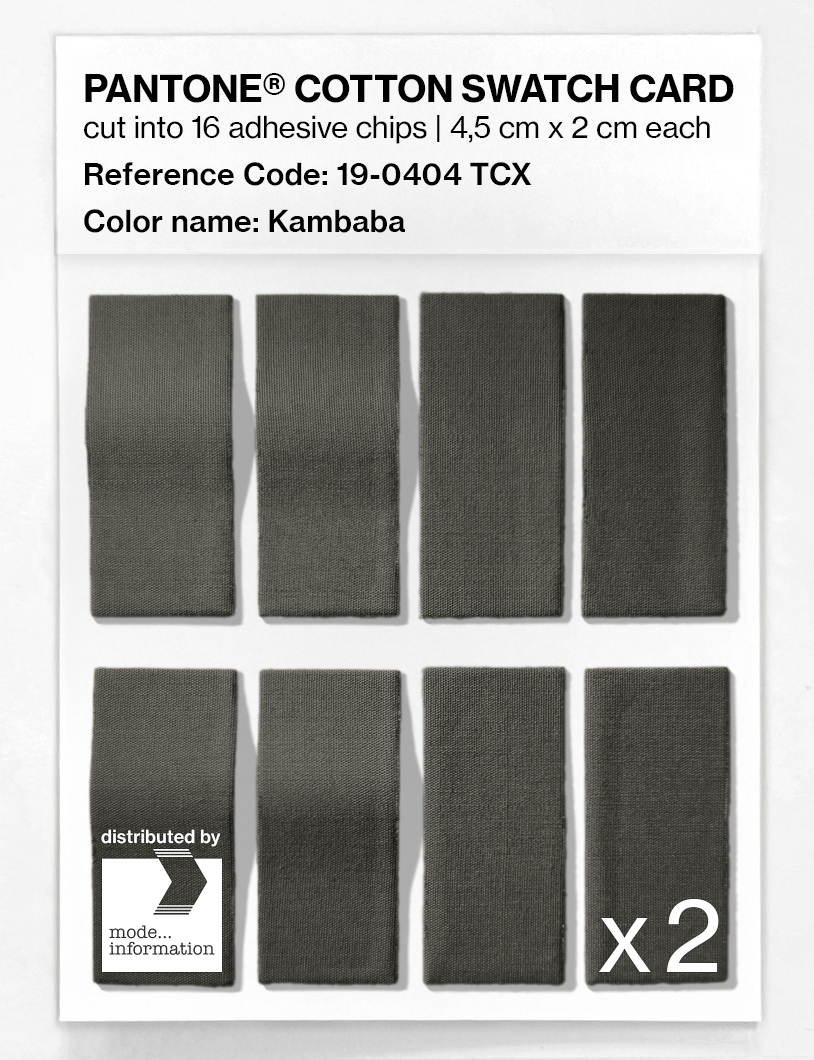 Product image 5 of the product “PANTONE® COTTON SWATCH CARD 19-0404 TCX Kambaba ”