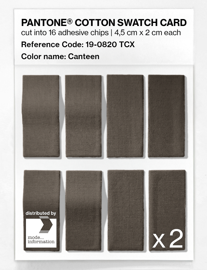 Product image 5 of the product “PANTONE® COTTON SWATCH CARD 19-0820 TCX Canteen ”