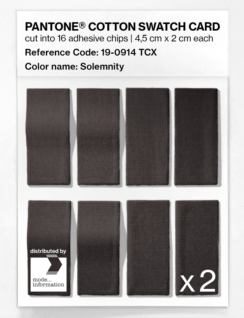 Product image 5 of the product “PANTONE® COTTON SWATCH CARD 19-0914 TCX Solemnity ”