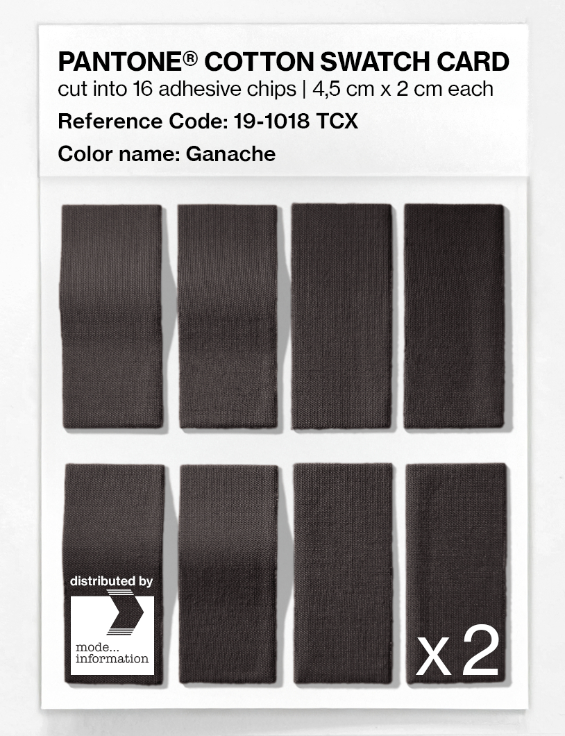 Product image 5 of the product “PANTONE® COTTON SWATCH CARD 19-1018 TCX Ganache ”