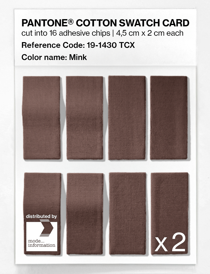 Product image 5 of the product “PANTONE® COTTON SWATCH CARD 19-1430 TCX Mink ”