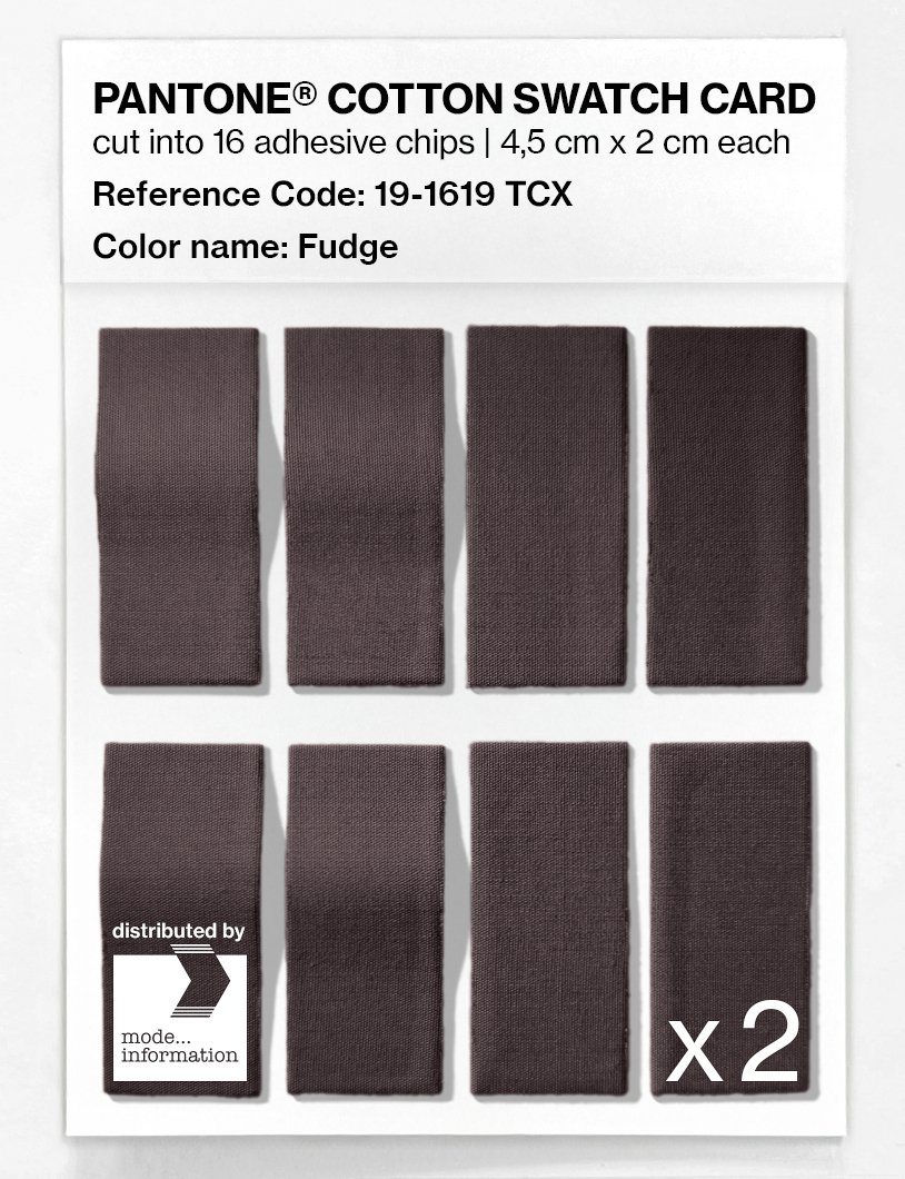 Product image 5 of the product “PANTONE® COTTON SWATCH CARD 19-1619 TCX Fudge ”